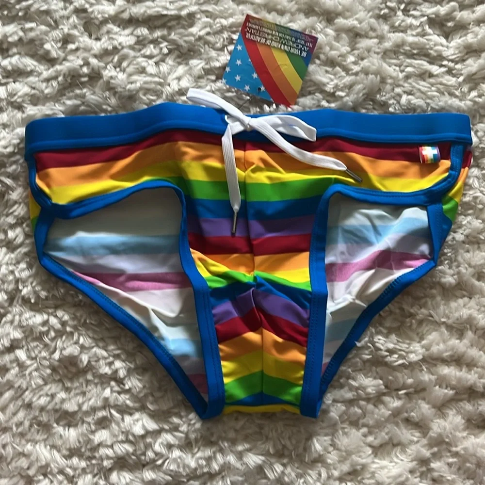 ⭐️🌴 Andrew Christian Pride Stripe Bikini